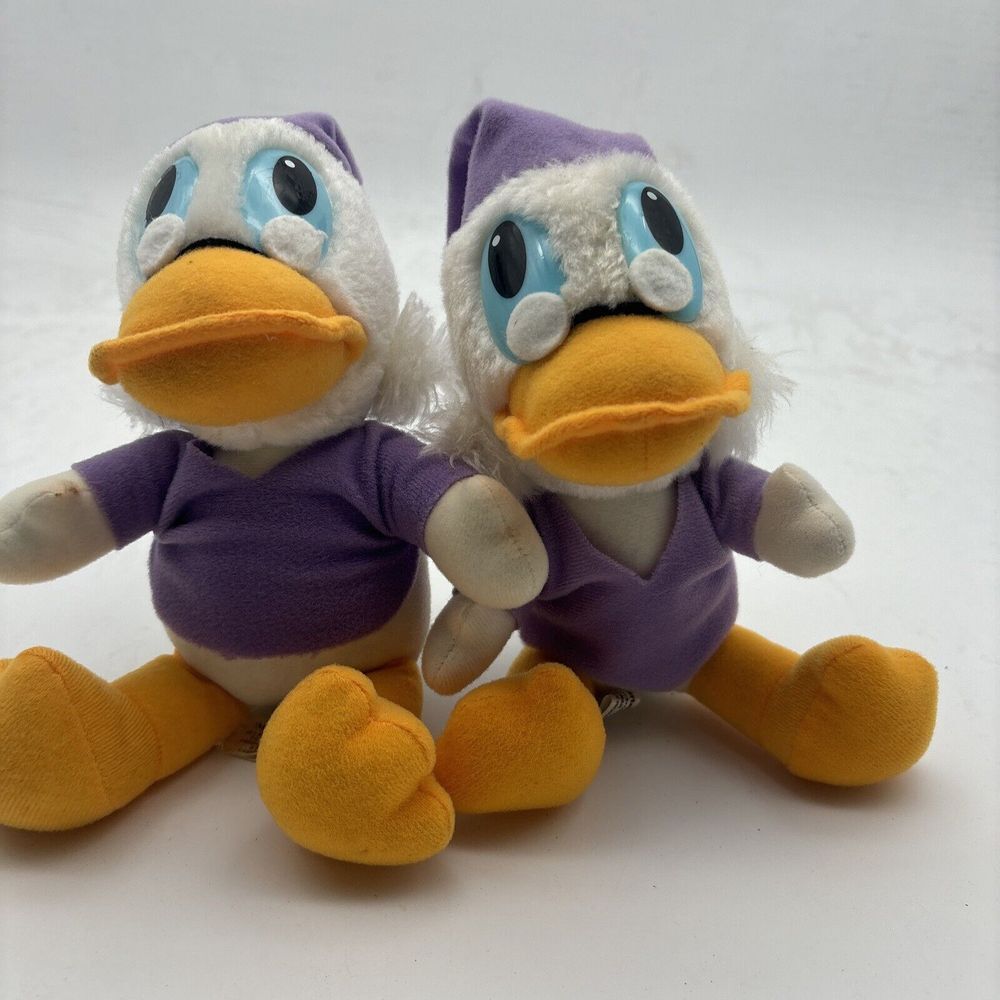 Mickeys Christmas Carol Scrooge McDuck in Pajamas Plush Stuffed Toy 8" Vintage